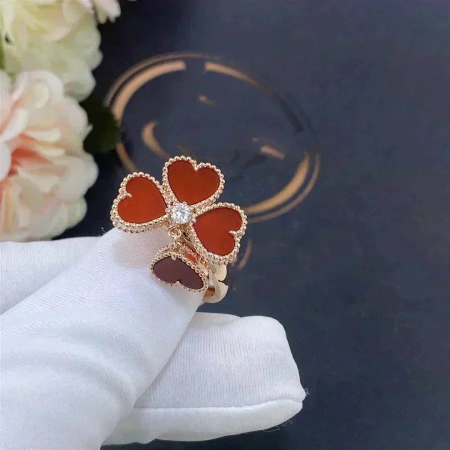 ¡®Star¡¯SWEET CLOVER CARNELIAN RING