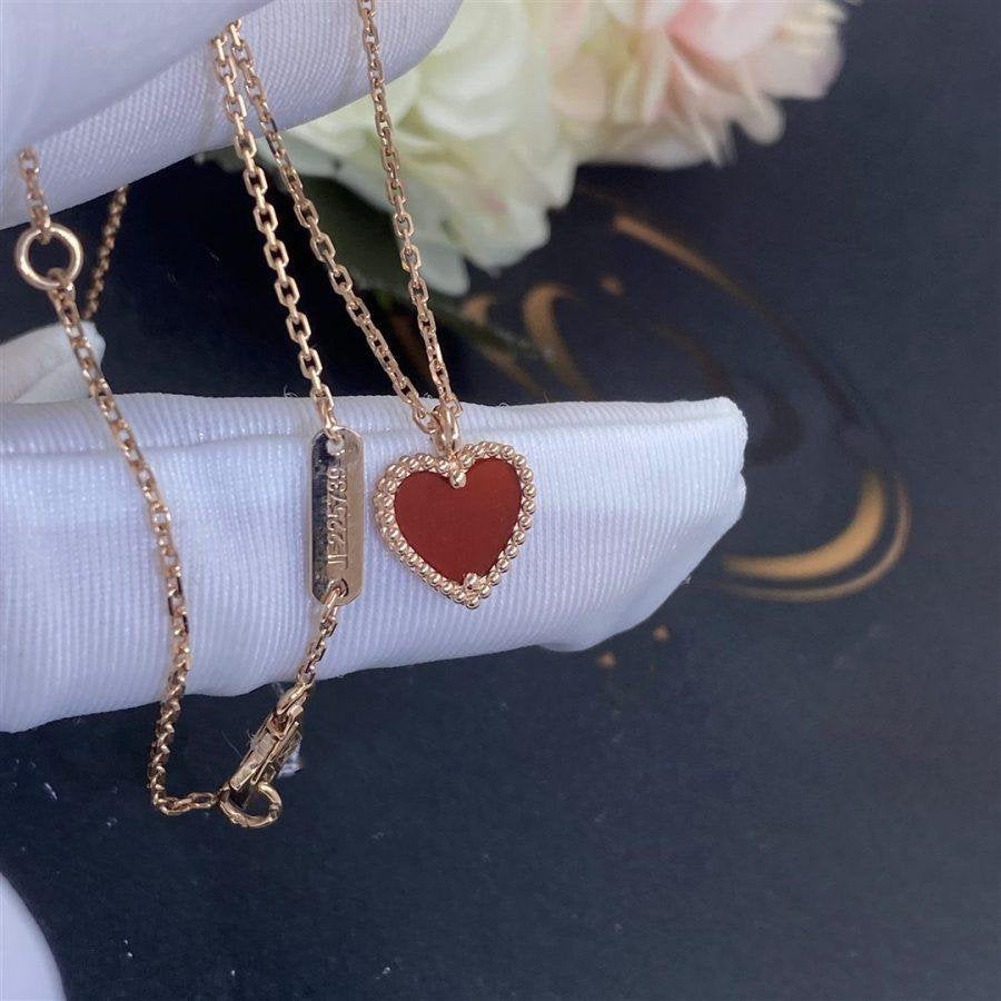 ¡®Star¡¯SWEET CLOVER CARNELIAN HEART NECKLACE