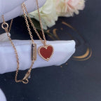 ¡®Star¡¯SWEET CLOVER CARNELIAN HEART NECKLACE