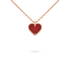 ¡®Star¡¯SWEET CLOVER CARNELIAN HEART NECKLACE