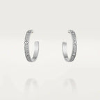 ¡®Star¡¯LOVE DIAMOND SILVER HOOP EARRINGS