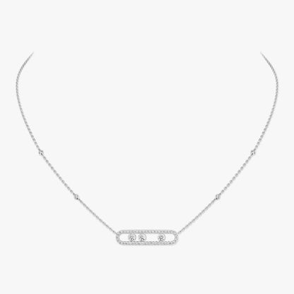 [moco jewelrys ] Move Pave_ Rose Gold Diamond Necklace