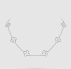 [¡®Star¡¯]CLOVER 10 MOTIFS FULL DIAMOND NECKLACE