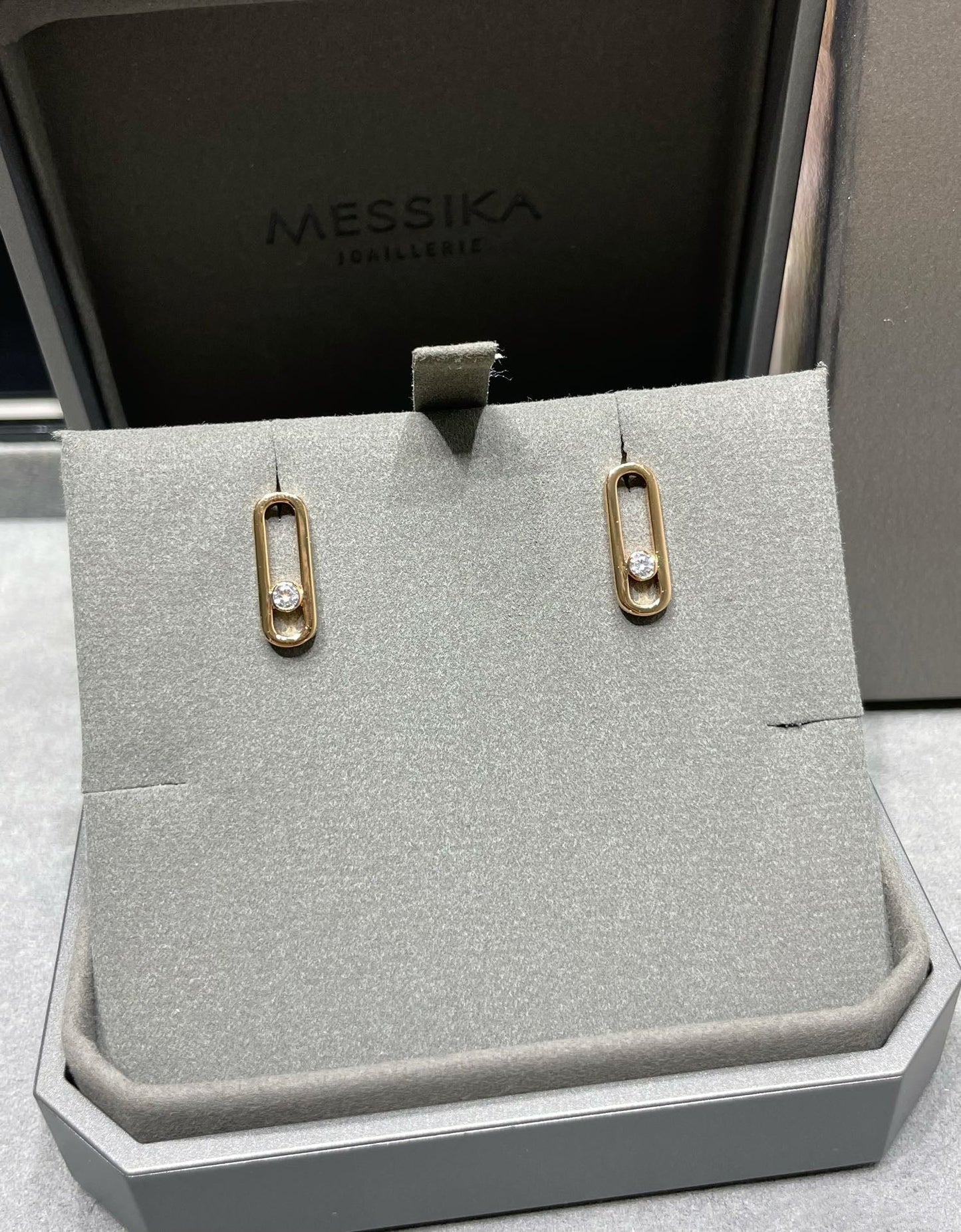[moco jewelrys ]MOVE UNO SMALL 1 DIAMOND EARRINGS