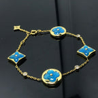 ¡®Star¡¯STAR AND SUN 4 MOTIF BLUE BRACELET