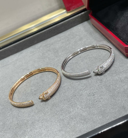 ¡®Moco¡¯PANTHERE FULL DIAMOND OPEN BRACELET