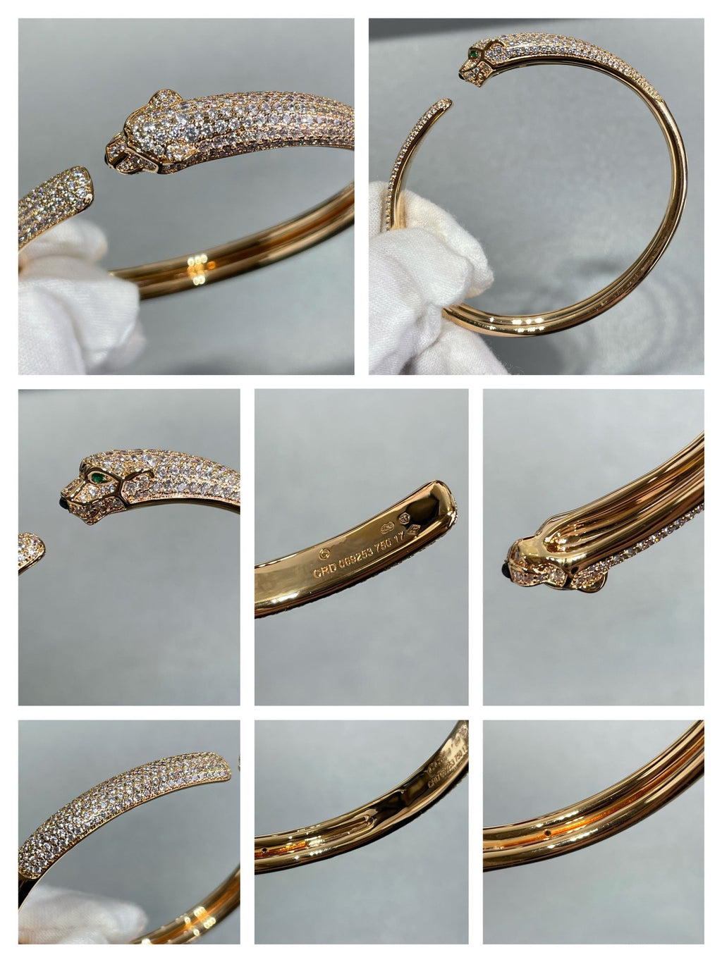 ¡®Star¡¯PANTHERE FULL DIAMOND OPEN BRACELET
