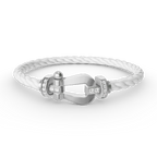 ¡®Star¡¯FORCE LARGE HORSESHOE HALF DIAMOND BRACELET SILVER