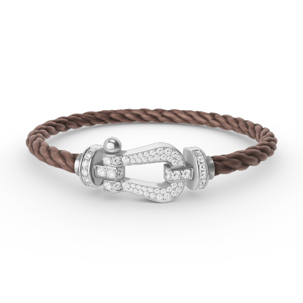 ¡®Star¡¯FORCE LARGE HORSESHOE FULL DIAMOND BRACELET SILVER
