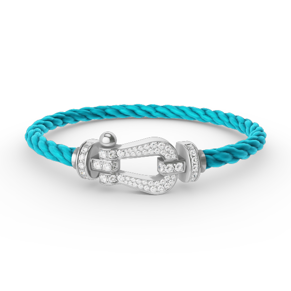 ¡®Star¡¯FORCE LARGE HORSESHOE FULL DIAMOND BRACELET SILVER