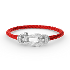 ¡®Star¡¯FORCE LARGE HORSESHOE FULL DIAMOND BRACELET SILVER