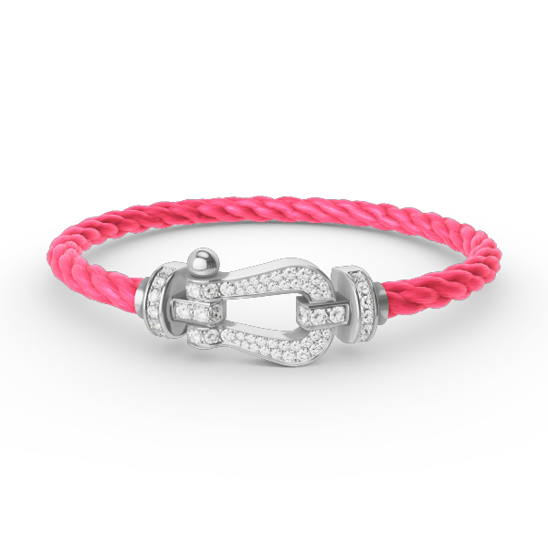 ¡®Star¡¯FORCE LARGE HORSESHOE FULL DIAMOND BRACELET SILVER