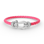 ¡®Star¡¯FORCE LARGE HORSESHOE FULL DIAMOND BRACELET SILVER