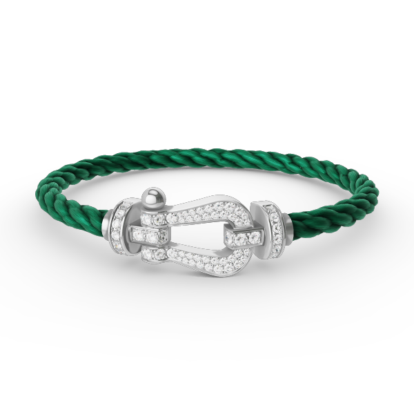 ¡®Star¡¯FORCE LARGE HORSESHOE FULL DIAMOND BRACELET SILVER