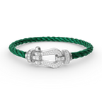 ¡®Star¡¯FORCE LARGE HORSESHOE FULL DIAMOND BRACELET SILVER