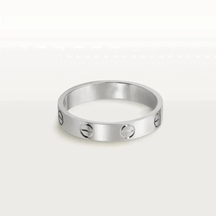 ¡®Star¡¯LOVE RING 4MM 1 DIAMOND SILVER