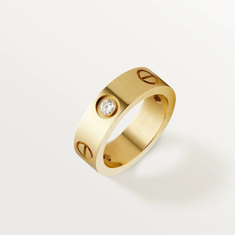 ¡®Star¡¯LOVE RING 5.5MM 3 DIAMONDS PINK GOLD