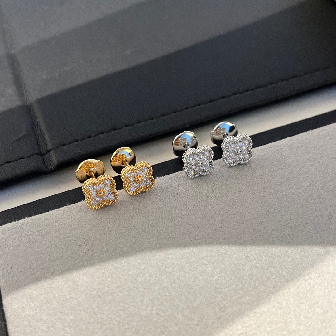 ¡®Star¡¯CLOVER MINI DIAMOND STUD EARRINGS